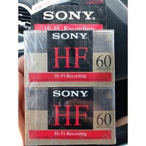 2 pack Sony HF HiFi Recording Type I Normal Bias Blank Cassette Tapes 60 min NEW
